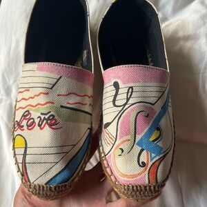 Authentic YSL Saint Laurent espadrille multicolor shoes size 36.5